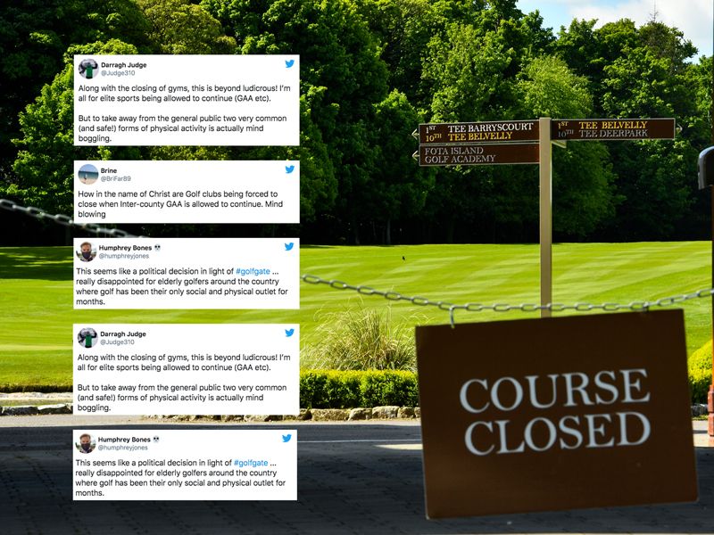 Irish Golfers Fuming After &quot;Mind-Boggling&quot; Decision To Close Courses