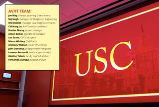 At the heart of the USC Digital Creative Lab is a 165-inch-diagonal direct-view LED video wall from Sharp NEC positioned at the front of the main room, serving as a focal point for the entire space.