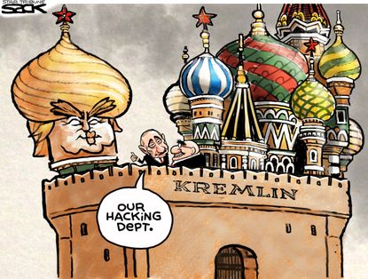 Political Cartoon U.S. World Donald Trump Putin