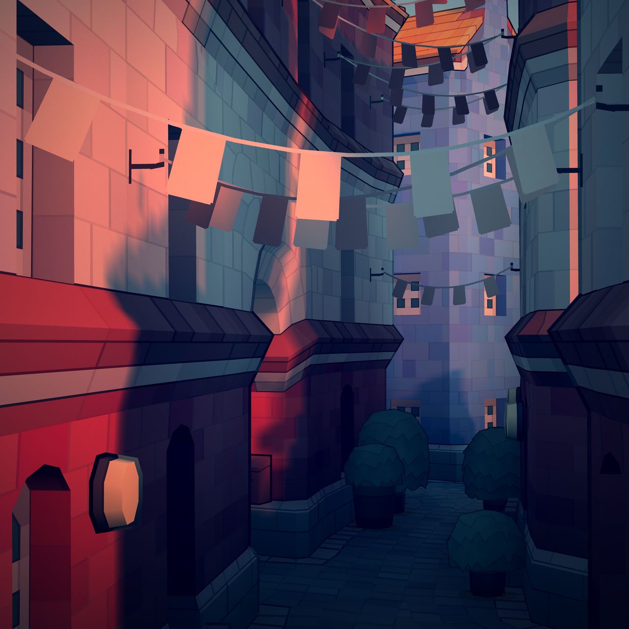 Townscaper town from various angles