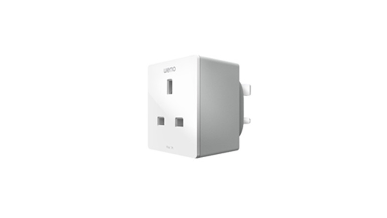 WeMo Smart WiFi plug on a white background