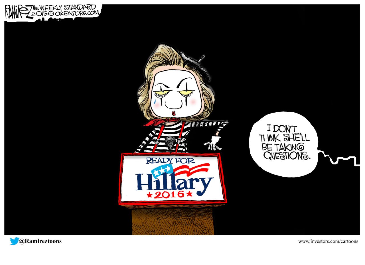 Political cartoon U.S. Hillary Clinton 2016