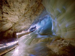 Ice caves could be a final abode for microbial life in a far-future Earth with horrendous surface temperatures.