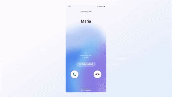 Samsung Bixby text call feature