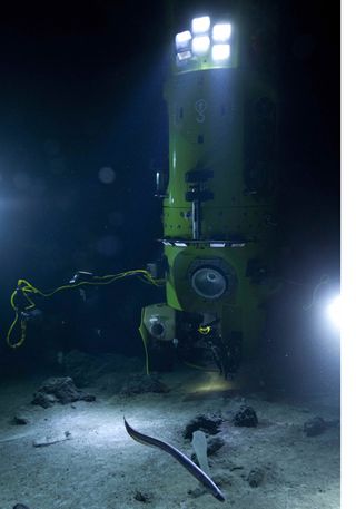 The historic Deepsea Challenge submersible.