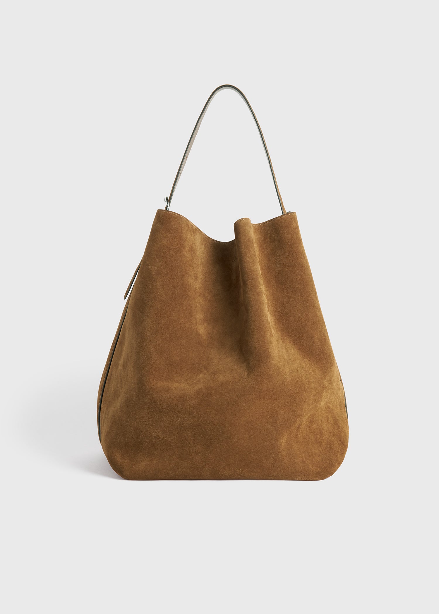 Belted Suede Tote Tan - One Size