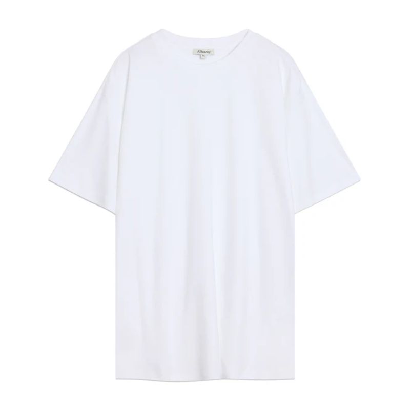 A cutout of an Albaray white oversized t-shirt