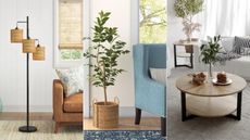 A selection of living room furniture and decor on sale for Way Day