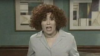 Alex Borstein with a wig, yelling on Mad TV