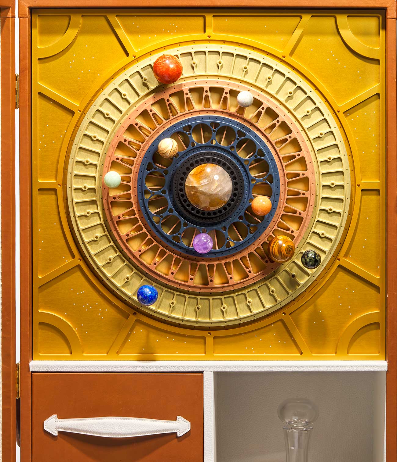 A special case made by Les Ateliers Victor to house Petrus space wine