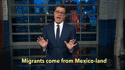 Stephen Colbert sings about immigration