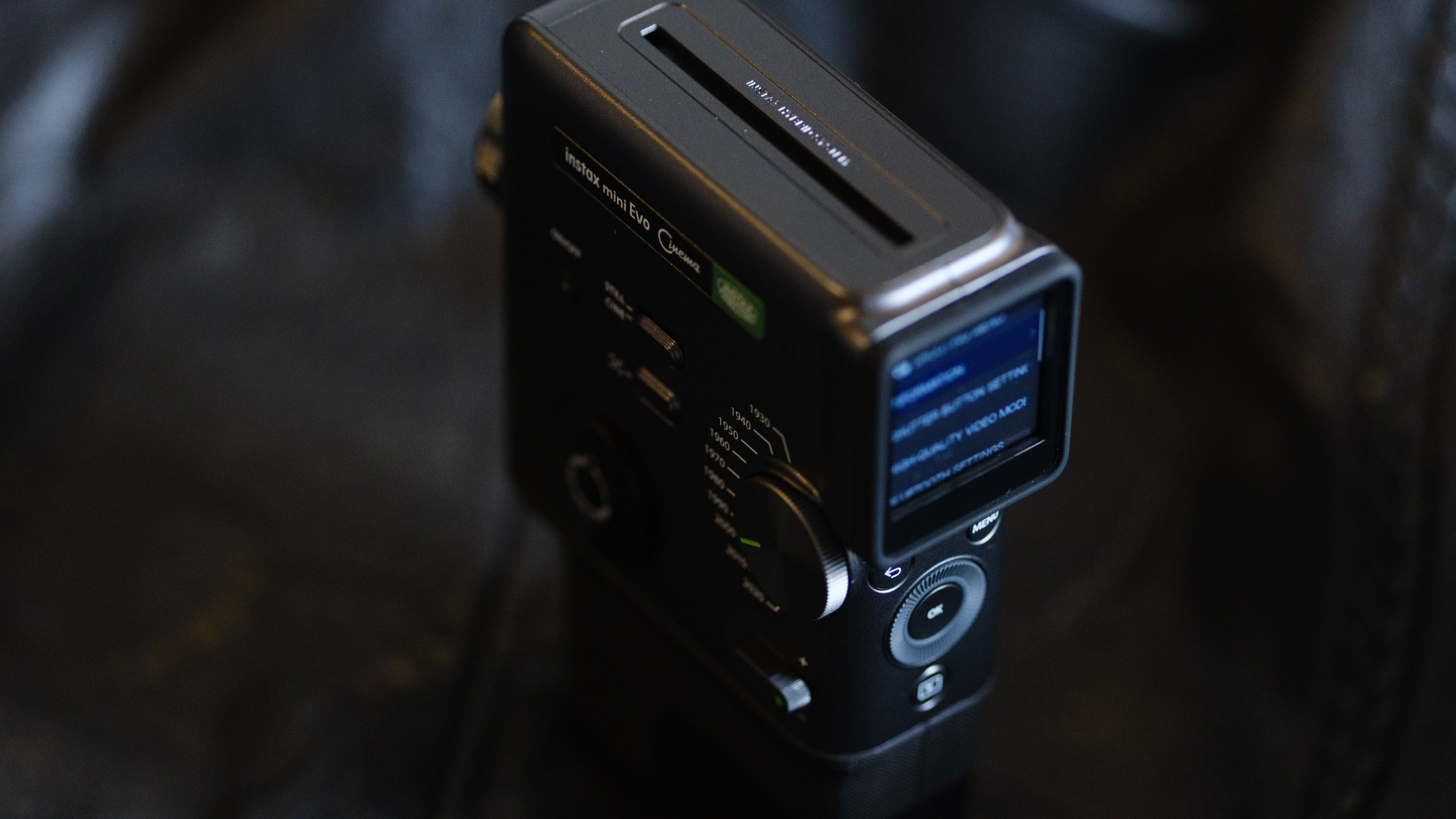 The Fujifilm Instax Mini Evo Cinema decades camera