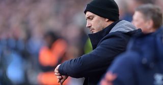 Frank Lampard of Everton during the Premier League match between West Ham United and Everton FC at London Stadium on January 21, 2023 in London, England