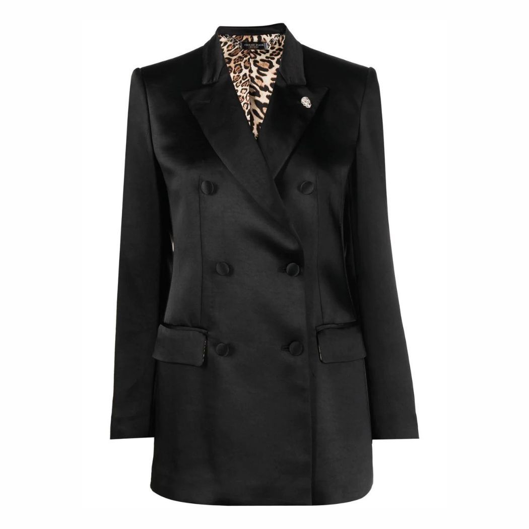 Philipp Plein double-breasted satin blazer