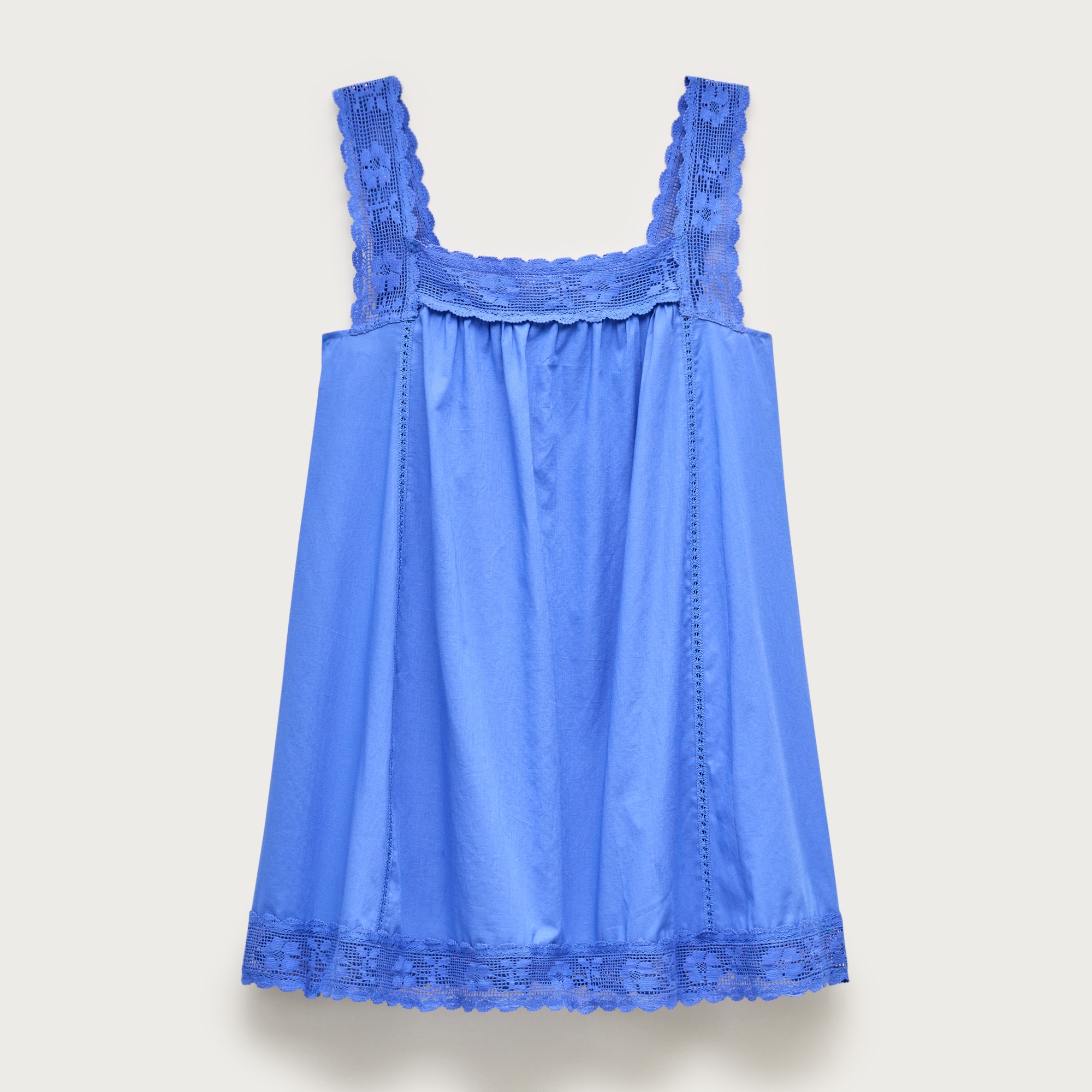 Lace-Trim Mini Beach Dress
