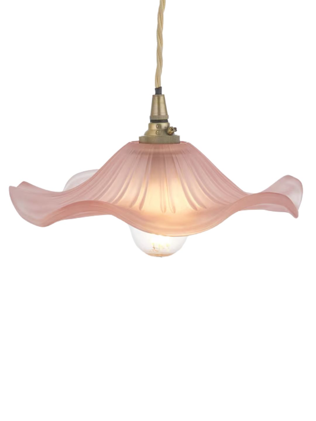 John Lewis, Frenchie Ribbed Glass Easy-To-Fit Ceiling Shade