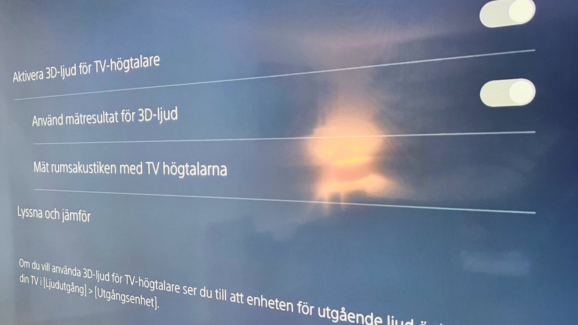 PS5 3D audio inst&amp;auml;llningar