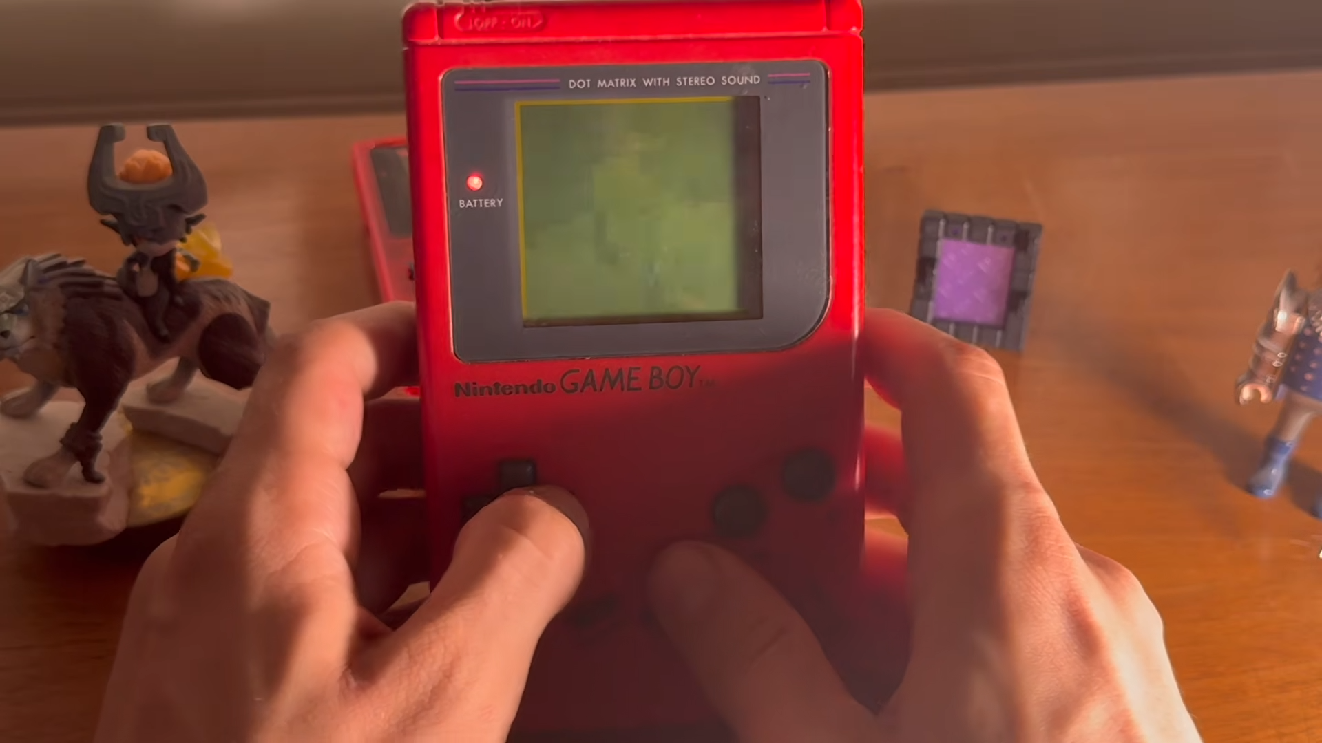 Game of Tobi playing Minecraft on a Game Boy