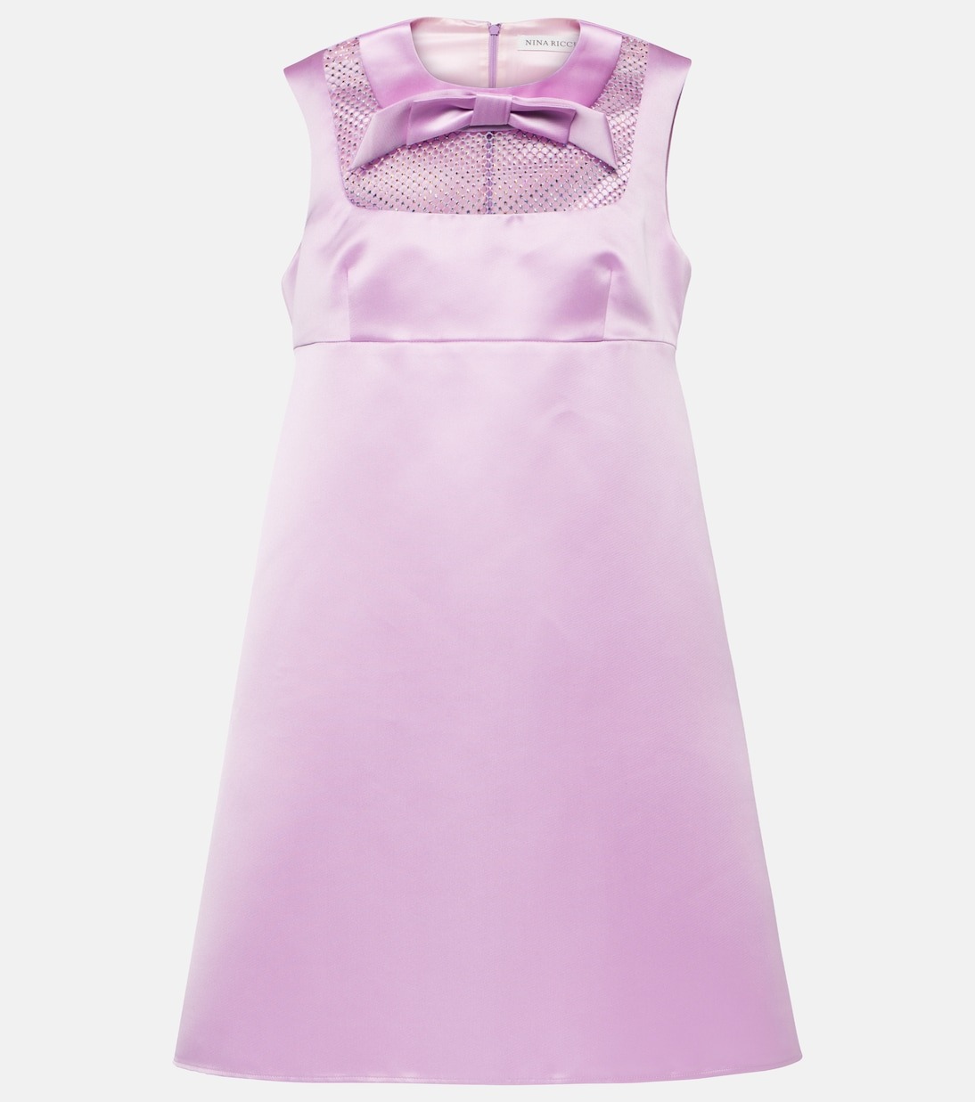 Nina Ricci Duchess Embellished Satin Minidress