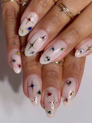 3D decal nails.