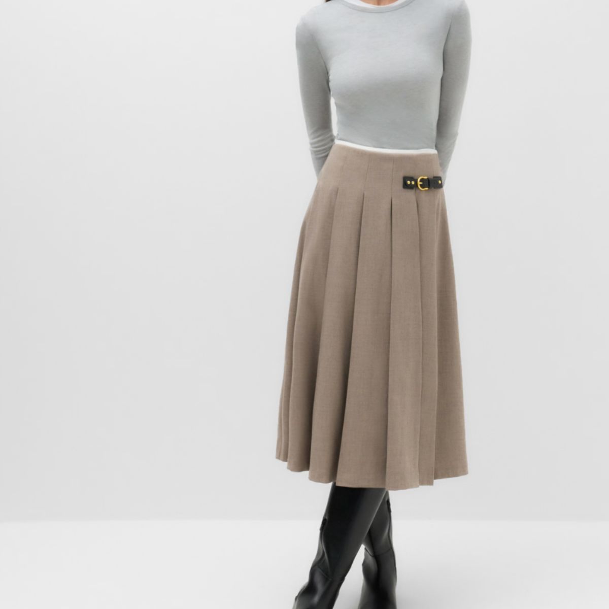 M&amp;amp;S pleated kilt skirt