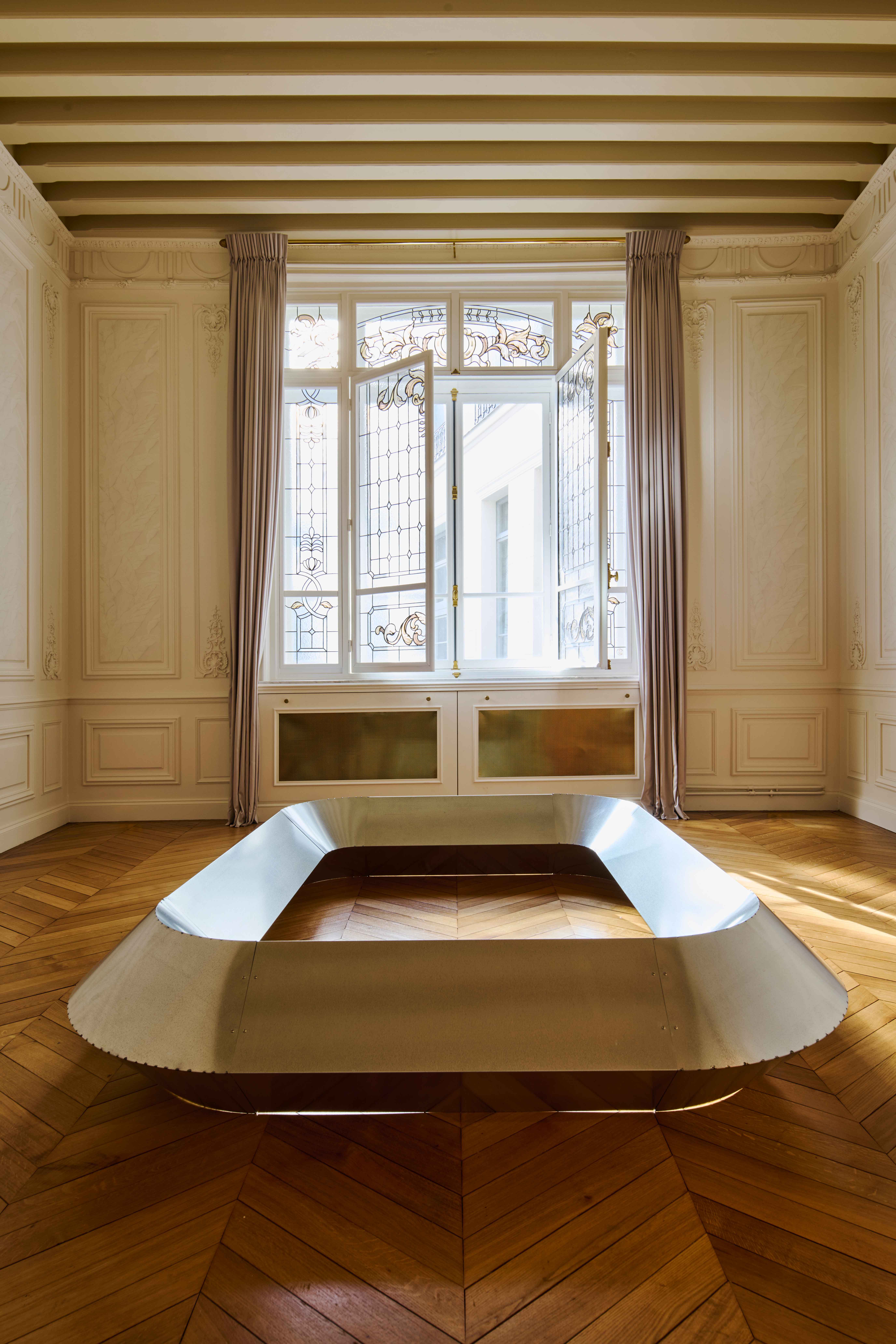 Donald Judd Single Stacks, shown in an apartment in Paris