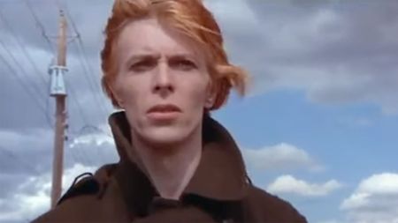 A close up of David Bowie in The Man Who Fell To Earth