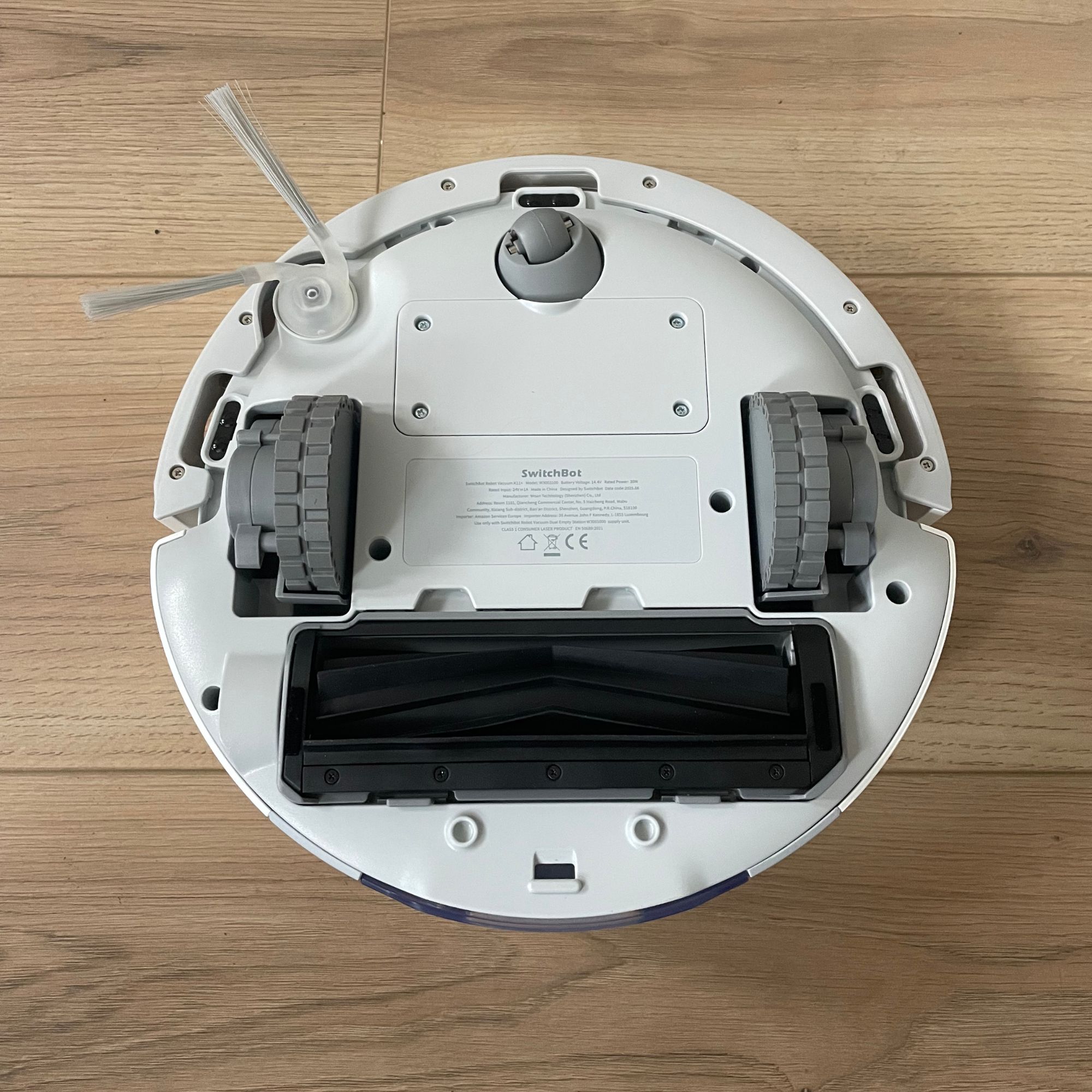 Underside of the SwitchBot K11+ Robot Vacuum Cleaner with Mop
