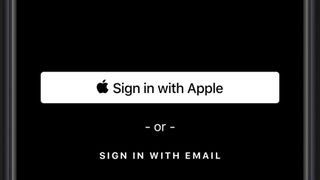 Registro con correo anónimo de Apple.