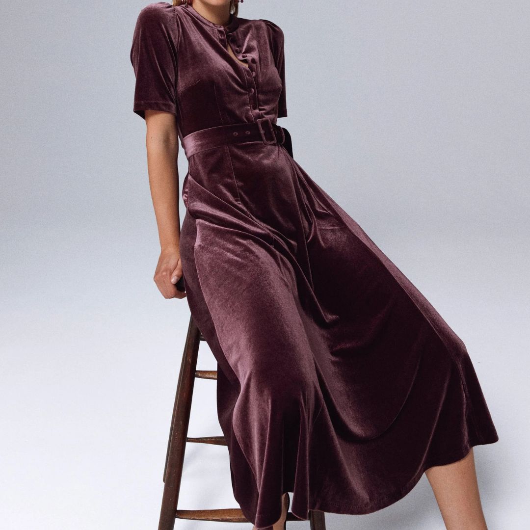 Boden Kate Velvet Shirt Dress