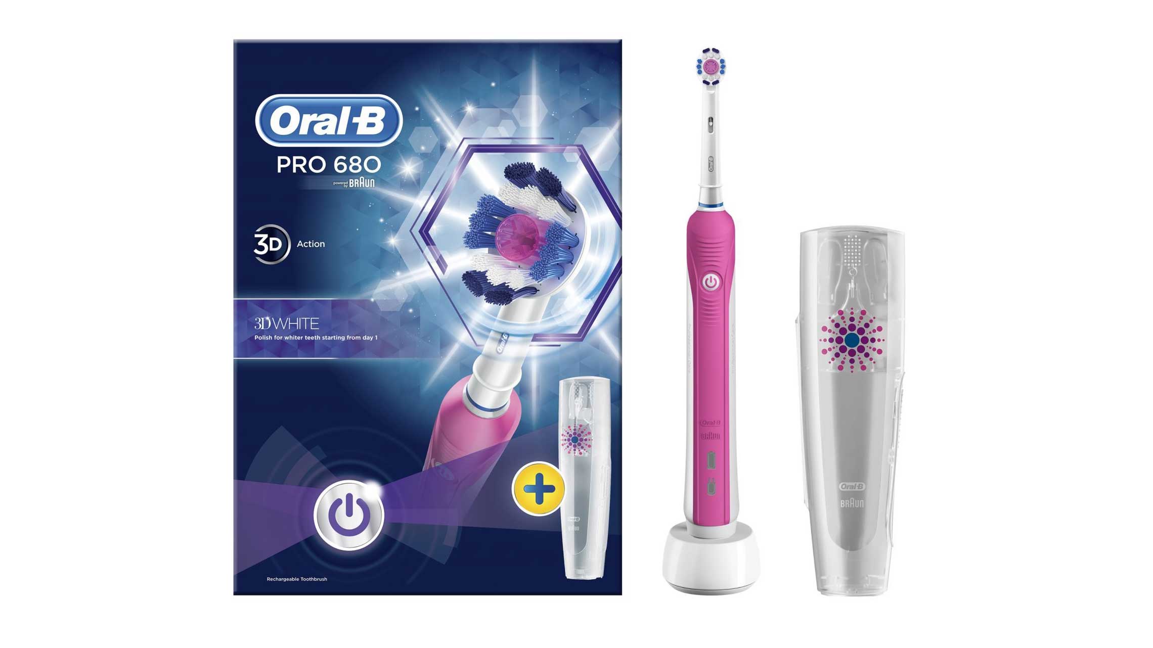 Oral- B Pro 680 Pink 3D electric toothbrush