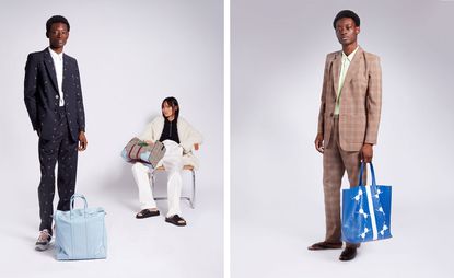 Tibi Pre Fall 2019 suits and bags