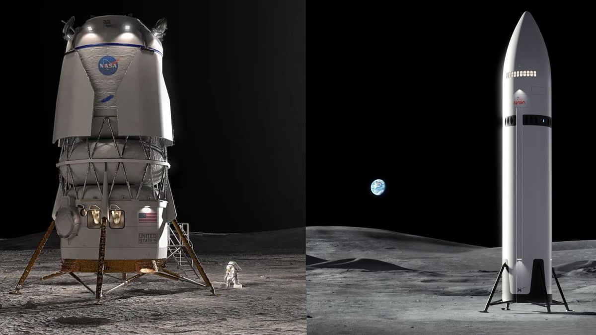 NASA wants to land astronauts on the moon in 2028. Will SpaceX's Starship or Blue Origin's Blue Moon lander be ready in time?