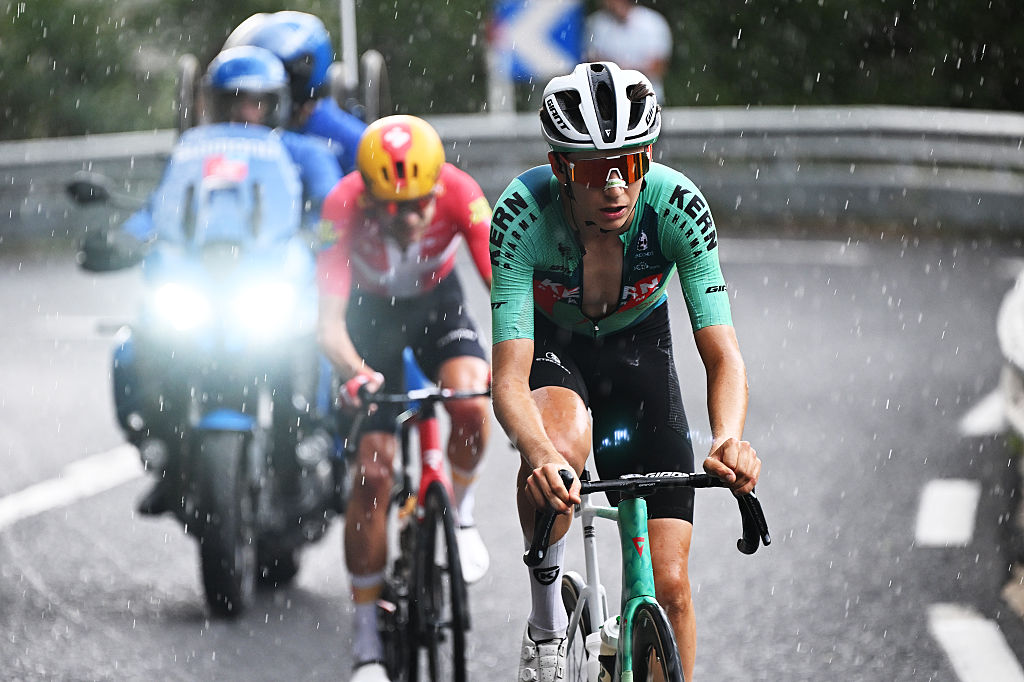 FONT-ROMEU, FRANCE - AUGUST 24: Mats Wenzel of Luxembourg and Team Equipo Kern Pharma competes in the breakaway during the La Vuelta - 81st Tour of Spain 2026, Stage 3 a 174km from Gruissan - Aude to Font Romeu 1941m / #UCIWT / on August 24, 2026 in Font Romeu, France. (Photo by Tim de Waele/Getty Images)