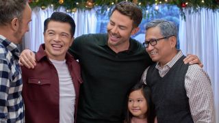 Vincent Rodriguez III, Jonathan Bennett, Milana Wan, Greg Amato in Season's Greetings from Cherry Lane.