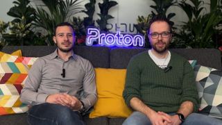 Antonio Cesarano, Head of Product at Proton VPN, and Samuele Kaplun, CTO at Proton VPN, during an interview with TechRadar in Proton's Geneva office on March 5, 2024.