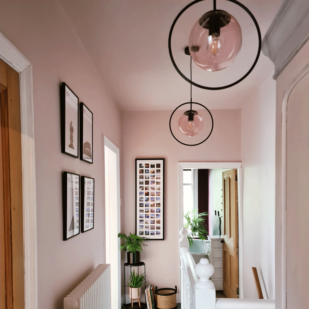 Pink landing after makeover