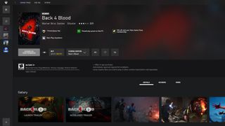 The Microsoft Xbox App storefront