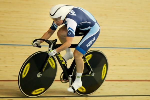 Kaarle McCulloch powers to a win in the 500m time trial.