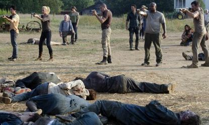 The controversial last sequence of "The Walking Dead" midseason finale was one of the best scenes on TV all year, critics say.