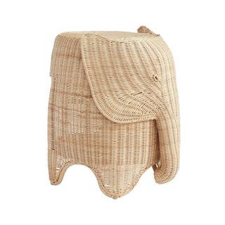 Rattan Elephant Side Table