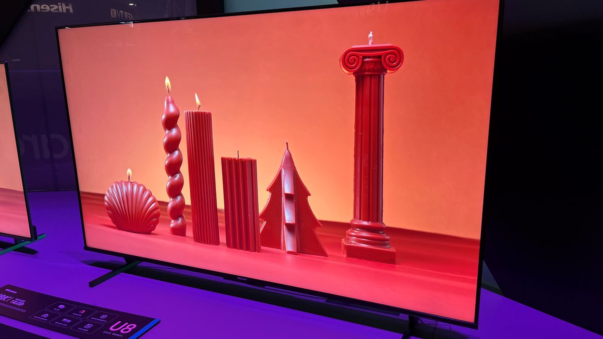 Hisense U8K TV displayed at CES 2023