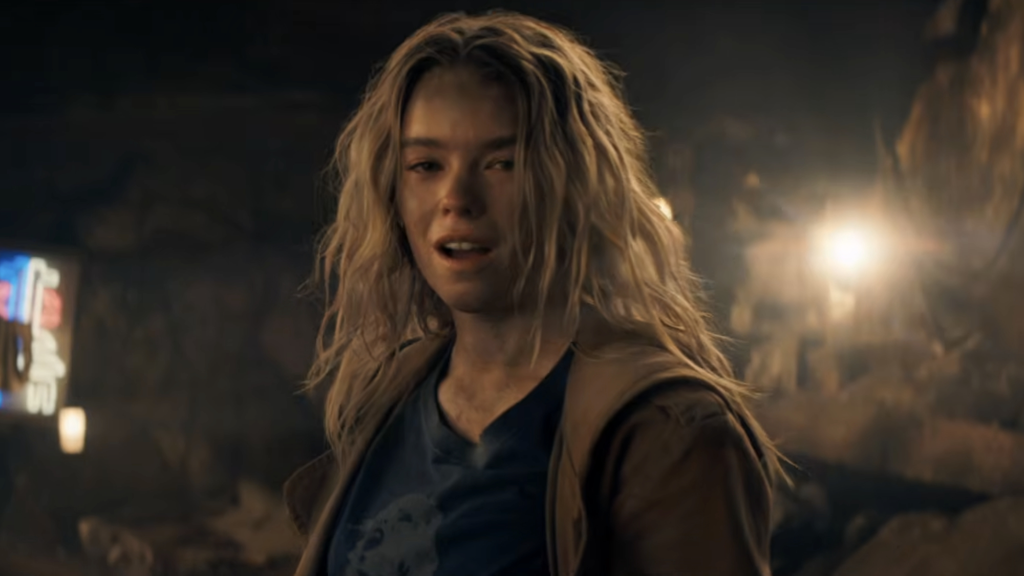 Kara Zor-El (Milly Alcock) speaks after taking out foes in Supergirl.