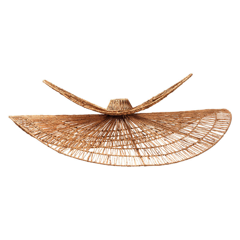 Bayou Breeze Bali &amp;amp; Pari Theanna Woven Jute Pendant Lampshade &amp;ndash; Handwoven Boho Floral Light Fixture, Natural Wicker Ceiling Shade | Wayfair