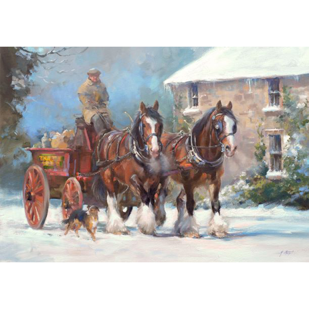 Equine grass sickness fund charity Christmas card Christmas run