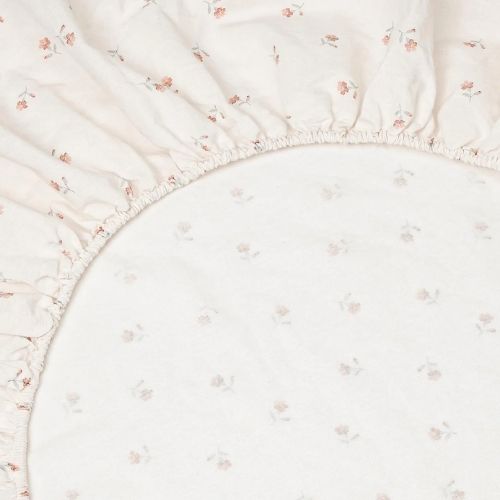 Piglet in Bed, Posey Bud Linen Blend Fitted Sheet