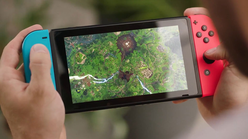 Classic Nintendo Switch being played in handheld mode