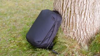The Peak Design Travel Backpack 20L in use by a photographer