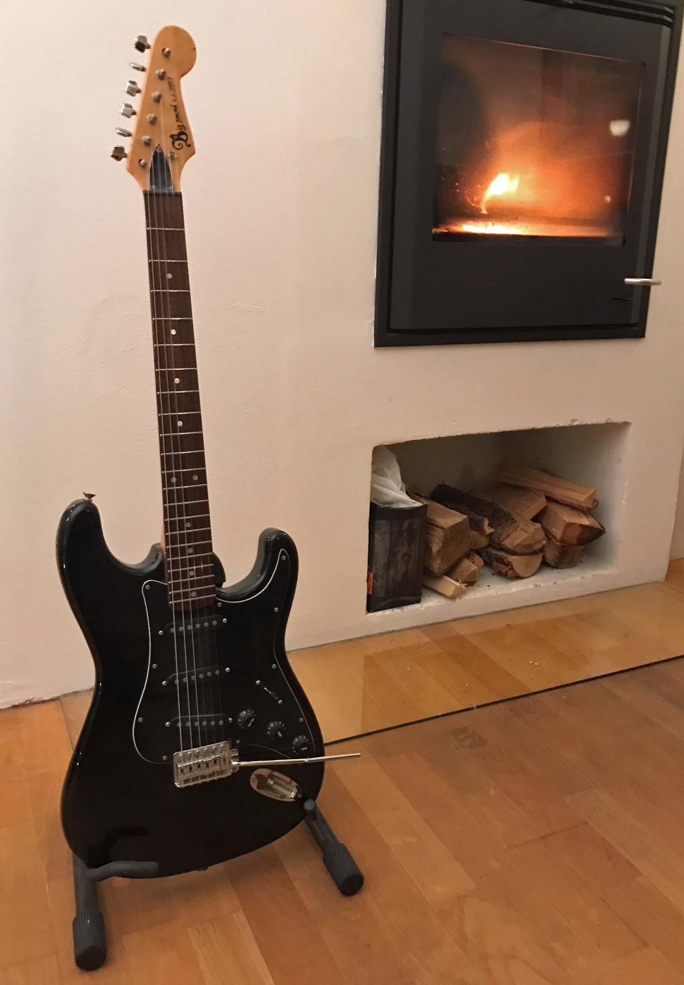 Vidar's well-preserved first guitar