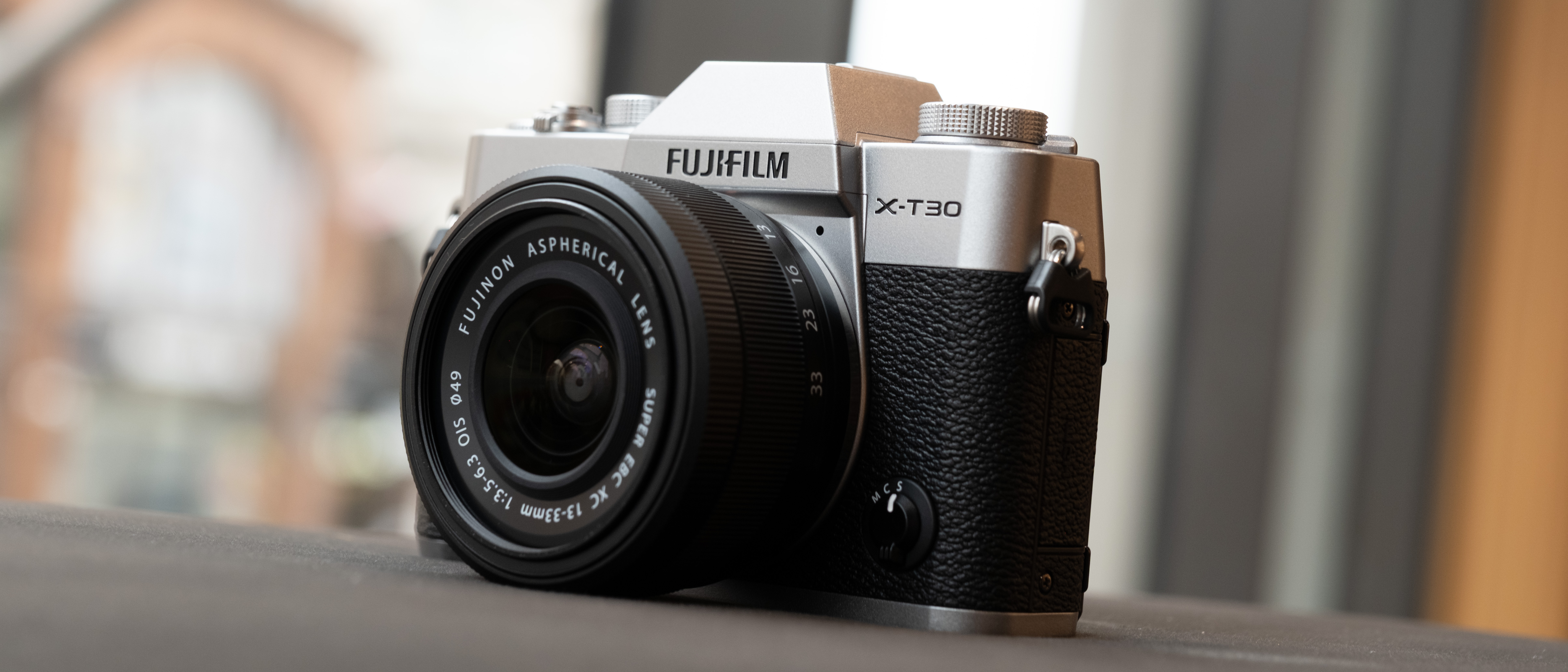 Fujifilm X-T30 III camera in front of a window